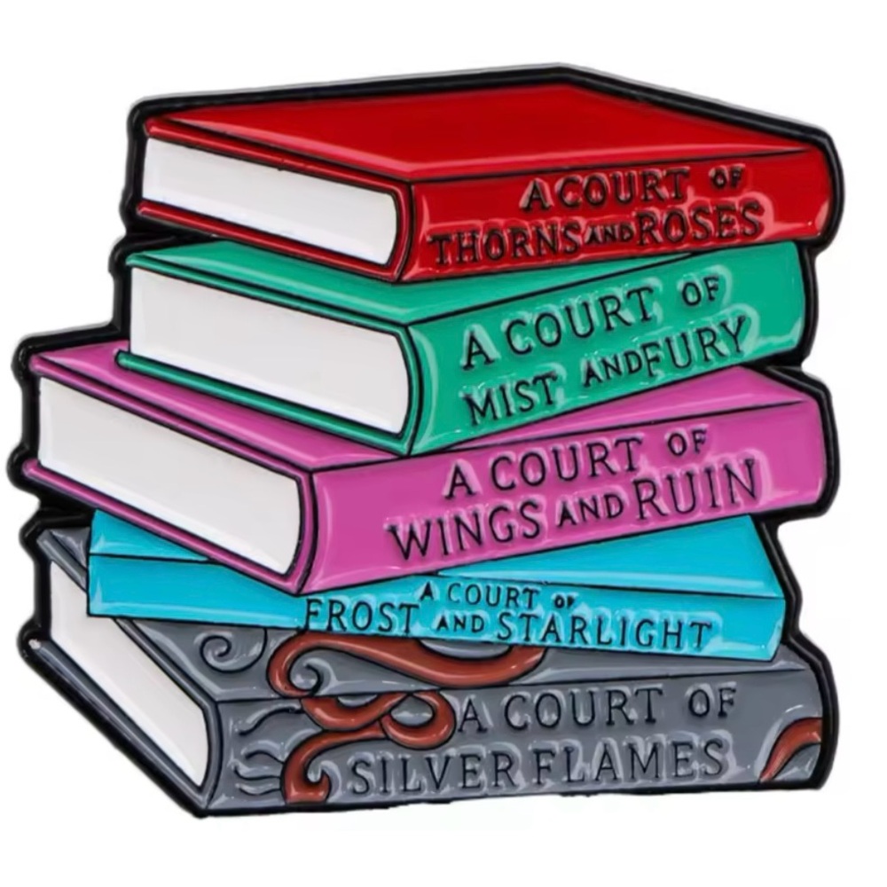 A Court of Thorns and Roses Series Book-stack Enamel Pin!